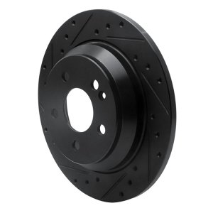 Mercedes-Benz Metris Brake Rotor (1) - Rear Left - R1 Concepts - Drilled & Slotted - Black - `16-`23